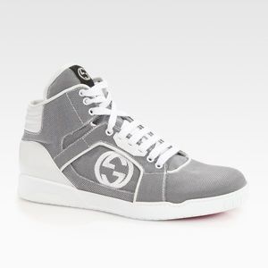 GUCCI 🔥 Rebound Mid-High Top Sneakers in Grey